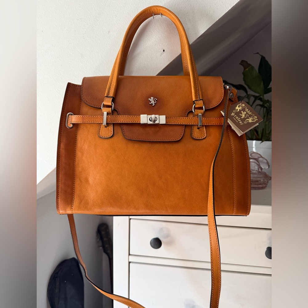 PRATESI Firenze Italian leather satchel NWT